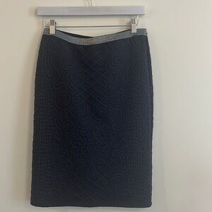 Anthropologie Moulinette Soeurs Calabria textured  pencil skirt Charcoal‎ L NWT